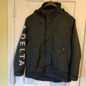 Delta Airlines (By Lands End) Winter Coat Jacket Dual Zipper Size XS
